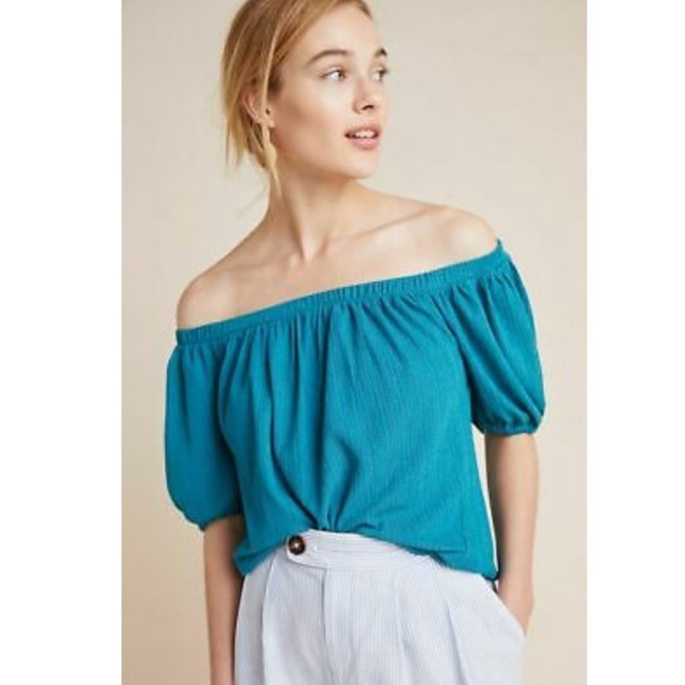 NWT Anthropologie Elodie Off- Shoulder Top